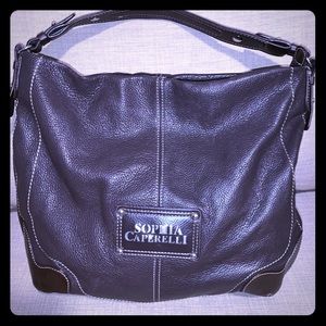 Brown leather Sophia Caperelli  hobo bag